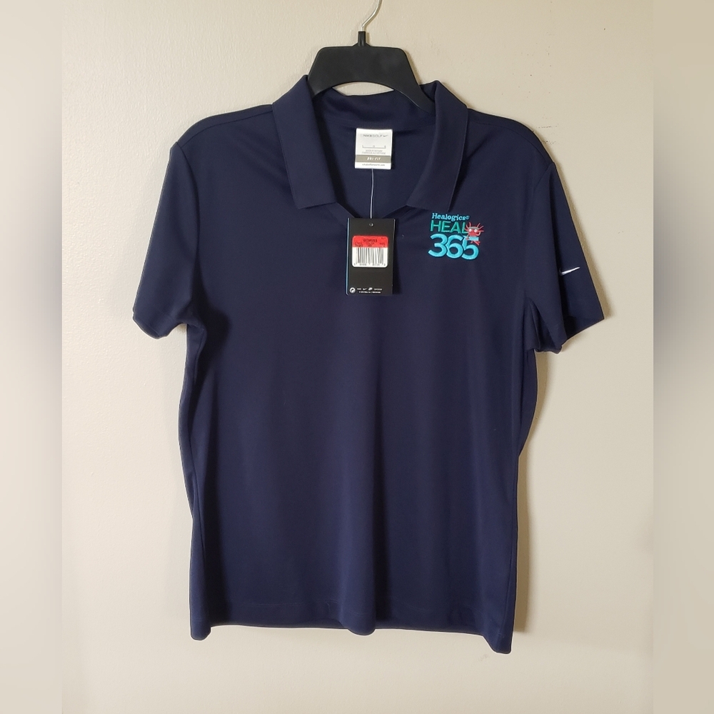 NWT Nike NikeGolf Women's Navy Blue Golf Shirt Size Large